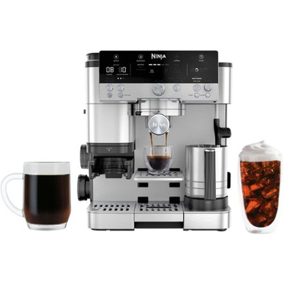 Ninja - Luxe Café Premier Series 3-in-1 Espresso, Coffee, and Cold Brew Machine with Grinder and Scale, and Hands-Free Frother - Stainless Steel
