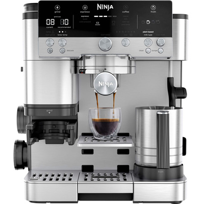 Ninja - Luxe Café Premier Series 3-in-1 Espresso, Coffee, and Cold Brew Machine with Grinder and Scale, and Hands-Free Frother - Stainless Steel