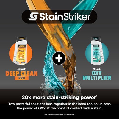 Shark StainStriker Portable Carpet Upholstery & Area Rug Cleaner, Bonus XL Tool & Full-Size Cleaning Solution, Stain & Odor Remover, Perfect for Car Interiors, 4 Cleaning Tools, Nordic Blue, PX202BRN (StainStriker + Chemical & Tool)