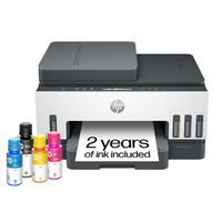 HP - Smart Tank 7301 Wireless AI-Enabled All-In-One Supertank Inkjet Printer with up to 2 Years of Ink Included - White & Slate