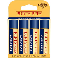 Burt's Bees 100% Natural Moisturizing Lip Balm, Vanilla Bean - 4 Tubes (Vanilla Bean, 4 Count (Pack of 1))
