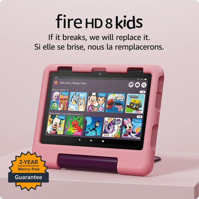 Amazon - Fire HD 8 Kids tablet, ages 3-7 | 3GB memory, 13-hr battery, 32GB (2024 release) - Disney Princess