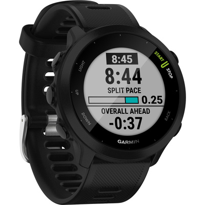 Garmin - Forerunner 55 GPS Smartwatch 42mm Fiber-Reinforced Polymer - Black - (2021)
