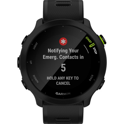 Garmin - Forerunner 55 GPS Smartwatch 42mm Fiber-Reinforced Polymer - Black - (2021)