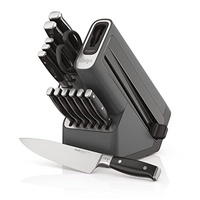 Ninja Knife Set, Knife Sharpener, Knife Block Set, Stainless Steel Knives, 14 Piece Set, Steak Knives, Chef Knives and More, Foodi NeverDull, Black, K32014​ (14pc Set - Black)