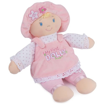GUND Baby My First Dolly, Plush Doll for Babies and Toddlers, Pink/White, 13” (Blonde 13")