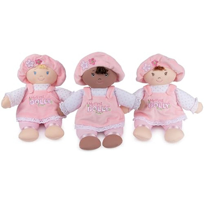 GUND Baby My First Dolly, Plush Doll for Babies and Toddlers, Pink/White, 13” (Blonde 13")