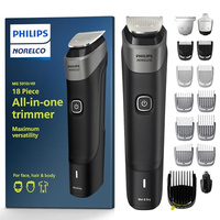 Philips Norelco Multigroom Series 5000 18 Piece, Beard Face, Hair, Body and Intimate Hair Trimmer for Men - NO BLADE OIL MG5910/49 (Black, MG5910/49 - 18 Pieces)