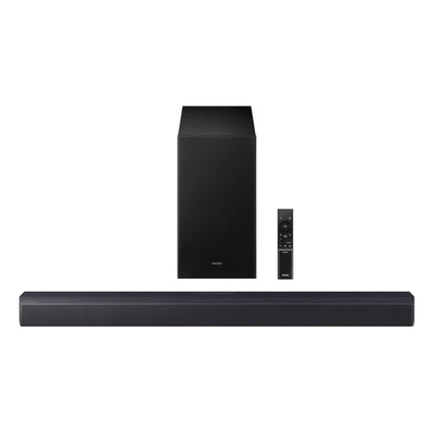 Samsung B-Series Soundbar HW-B550F 2.1 ch DTS Virtual:X Soundbar with Subwoofer (2025 Model) Voice Enhance Mode, Bass Boost, Adaptive Sound (HW-B550F, Soundbar)
