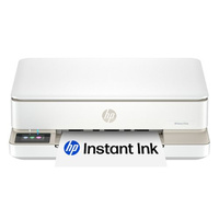 HP - Envy 6155e Wireless AI-Enabled All-in-One Inkjet Printer w/ 3 Months of Instant Ink (+ 1 Bonus Month w/ Code) - White
