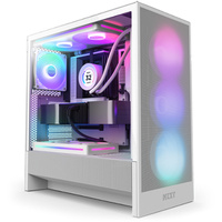 NZXT - H5 Flow RGB 2024 Compact ATX Mid-Tower Airflow PC Case - White