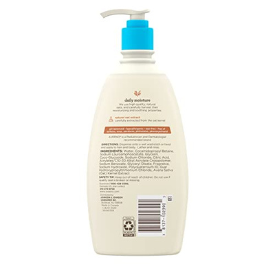Aveeno Baby Gentle Body Wash & Shampoo with Natural Oat Extract, Tear-Free, Paraben-Free & Phthalate-Free Formula for Baby’s Sensitive Hair & Body, Lightly Scented, 18 fl. oz, 3 Pack (18 Fl Oz (Pack of 3))