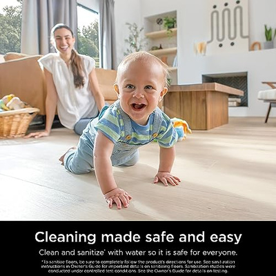 Shark Steam Mop with 2 Machine Washable Dirt Grip Pads, Removable Water Tank, Lightweight, Steam Cleaner for sealed Hard Floors, Marble, Stone, Hardwood, Tile, Laminate, White/Seafoam, S1000 (Steam Starter)