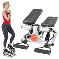 Sunny Health & Fitness Mini Steppers for Exercise at Home, Stair Step Workout Machine, Full Body Cardio Equipment, with Optional Free SunnyFit App Connection and Resistance Band (Classic)