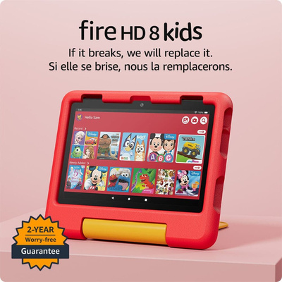 Amazon - Fire HD 8 Kids tablet, ages 3-7 | 3GB memory, 13-hr battery, 32GB (2024 release) - Disney Pixar Cars