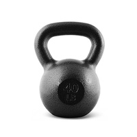 CAP Barbell Black Cast Iron Kettlebell Single or Set | 10-80 Lbs (40 LBS - Single)