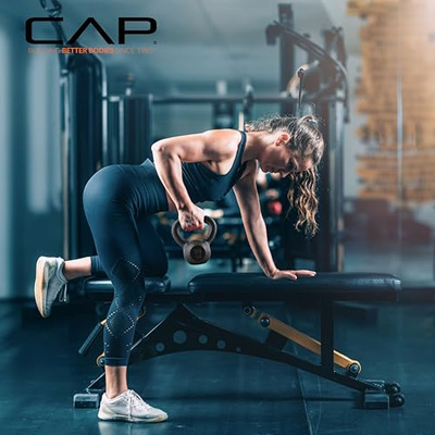 CAP Barbell Black Cast Iron Kettlebell Single or Set | 10-80 Lbs (40 LBS - Single)