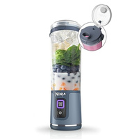 Ninja BC151NV Blast Portable Blender, Cordless, 18oz. Vessel, Personal Blender-for Shakes & Smoothies, BPA Free, Leakproof-Lid & Sip Spout, USB-C Rechargeable, Dishwasher Safe Parts, Denim Blue (Blue)