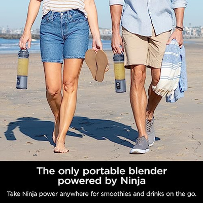 Ninja BC151NV Blast Portable Blender, Cordless, 18oz. Vessel, Personal Blender-for Shakes & Smoothies, BPA Free, Leakproof-Lid & Sip Spout, USB-C Rechargeable, Dishwasher Safe Parts, Denim Blue (Blue)