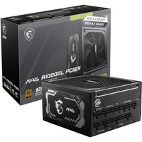 MSI - MAG A1000GL PCIE5 - Full Modular - 80 Plus Gold 1000W - ATX 3.1 Gaming Power Supply - Black