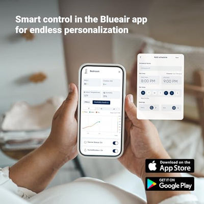 BLUEAIR 2-in-1 Purify + Humidify: Air Purifier and Humidifier with HEPASilent™ and 360° InvisibleMist™ Technology, Top Pour - covers 1,726 sqft in 60 minutes - Perfectly balanced air, one product (2-in-1 Humidifier and Air Purifier)