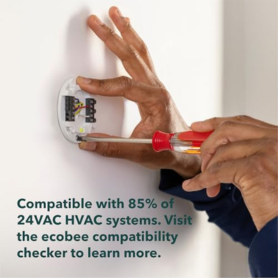 ecobee Smart Thermostat Essential - Energy Star Certified programmable Wi-Fi Thermostat - Works with Siri, Alexa, and Google Assistant (New 2025 ecobee Smart Thermostat Essential - Energy Star Certified programmable Wi-Fi Thermostat - Works with Siri, Alexa, and Google Assistant)