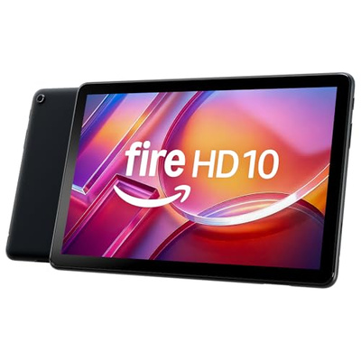 Amazon Fire HD 10 tablet (newest model) built for relaxation, 10.1" vibrant Full HD screen, octa-core processor, 3 GB RAM, 32 GB, Black (32 GB, With Lockscreen Ads, Black, Amazon Fire HD 10)