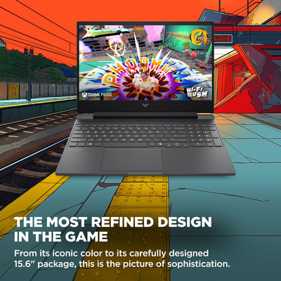 HP - Victus 15.6" 144Hz Full HD Gaming Laptop - AMD Ryzen 7 7445HS - 16GB Memory - NVIDIA GeForce RTX 4050 - 512GB SSD - Mica Silver