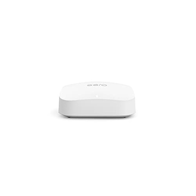 Amazon eero Pro 6E mesh wifi router - Supports internet plans up to 2.5 Gbps, Coverage up to 2,000 sq. ft., Connect 100+ devices, 1-pack (1-pack, without eero Plus)