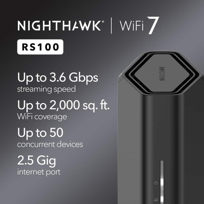 NETGEAR - Nighthawk BE3600 Dual-Band Wi-Fi 7 Router - Black
