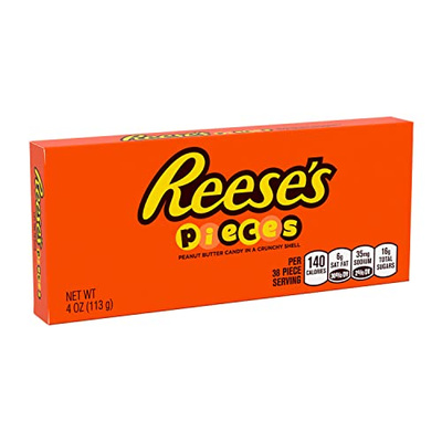 REESE'S PIECES Peanut Butter in a Crunchy Shell, Candy Boxes, 4 oz (12 Count) (Peanut Butter, 4 Ounce (Pack of 12))