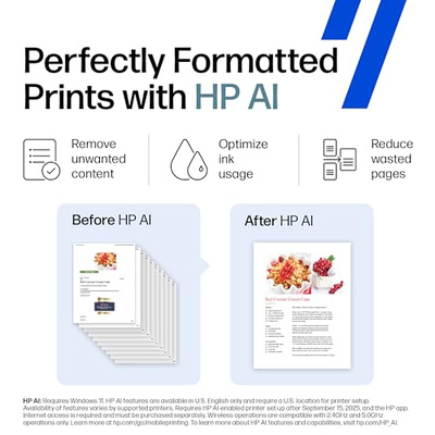 HP Envy 6155e Wireless All-in-One Color Inkjet Printer, Portobello, Print, scan, copy, Duplex printing Best-for-home, 3 month Instant Ink trial included, AI-enabled (714L5A)