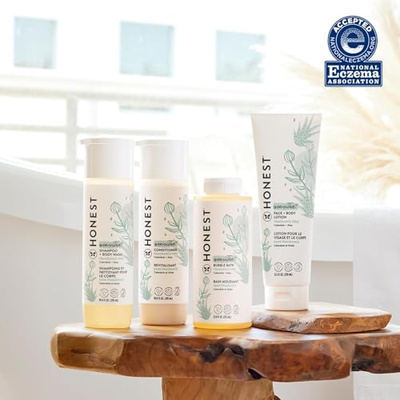 The Honest Company Silicone-Free Conditioner | Gentle for Baby | Naturally Derived, Tear-free, Hypoallergenic | Fragrance Free Sensitive, 10 fl oz (Fragrance Free Sensitive, 10 Fl Oz (Pack of 1))