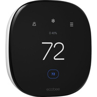 ecobee - Enhanced Smart Programmable Touch-Screen Wi-Fi Thermostat with Alexa, Apple HomeKit and Google Assistant - Black
