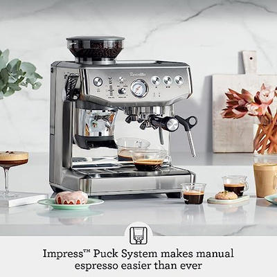 Breville Barista Express Impress Espresso Machine BES876OLT, Olive Tapenade (Olive Tapenade)