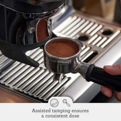 Breville Barista Express Impress Espresso Machine BES876OLT, Olive Tapenade (Olive Tapenade)