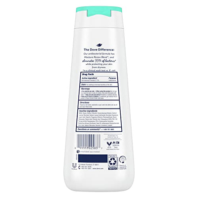 Dove Body Wash Care & Protect Antibacterial 4 Count For All Skin Types Protects from Dryness 20 oz
