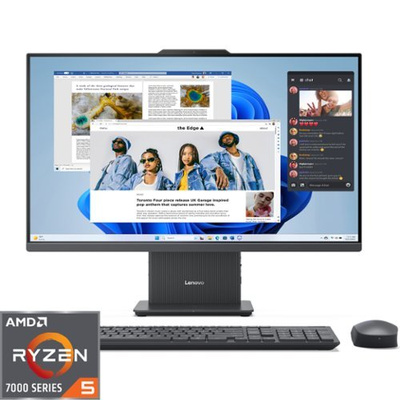 Lenovo - IdeaCentre AIO 27" FHD IPS LCD Touch-Screen All-In-One - AMD Ryzen 5 7535HS - 8GB Memory - 512GB SSD - Grey