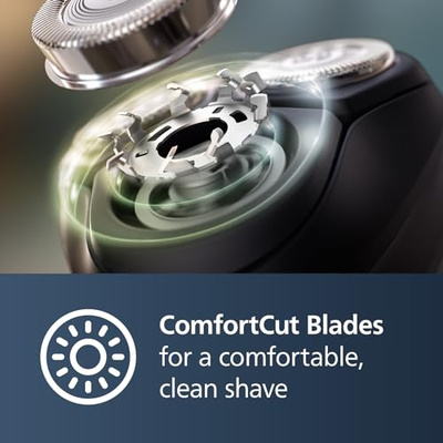 Philips Norelco Shaver 3600 Series, Wet and Dry Electric Shaver, P-Cap, Travel Pouch, Storm Blue, Model S3243/91 (Storm Blue, Shaver Series 3000)