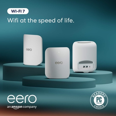 eero - Pro 7 Tri-band Mesh Wi-Fi 7 System (3-pack) - White