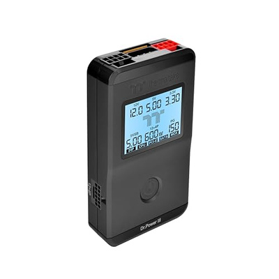 Thermaltake Dr. Power III ATX Power Supply Tester/Support up to ATX12V v3.1 with PCIe 12+4pin Connector/Voltage Output for +12V, +5V, +3.3V, and +5Vsb, AC-069-OO1NAN-A1