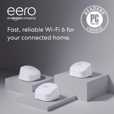 eero - 6 Dual-band Mesh Wi-Fi 6 System (3-pack) - White