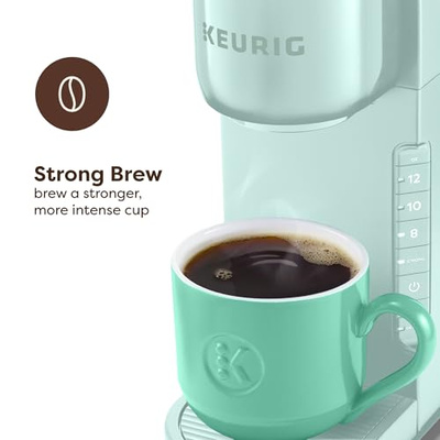 Keurig K-Express Single Serve K-Cup Pod Coffee Maker, 3 Brew Sizes, Strong Button Feature, 42oz Removable Reservoir, Mint (Mint)
