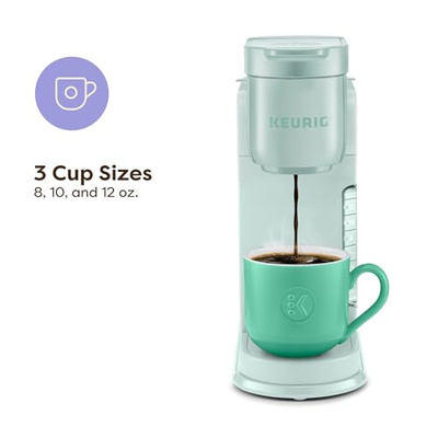 Keurig K-Express Single Serve K-Cup Pod Coffee Maker, 3 Brew Sizes, Strong Button Feature, 42oz Removable Reservoir, Mint (Mint)
