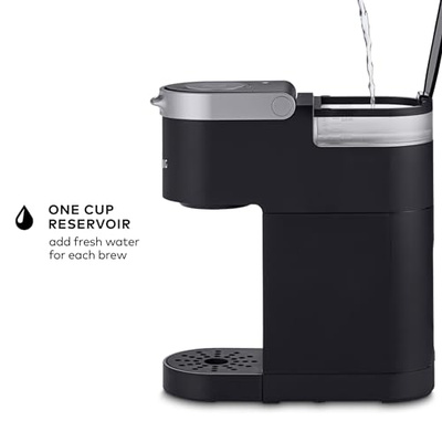 Keurig K-Mini Single Serve K-Cup Pod Coffee Maker, 6 to 12oz Brew size, with Cord Storage, Perfect for Small Spaces, Black (Black)