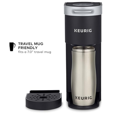 Keurig K-Mini Single Serve K-Cup Pod Coffee Maker, 6 to 12oz Brew size, with Cord Storage, Perfect for Small Spaces, Black (Black)