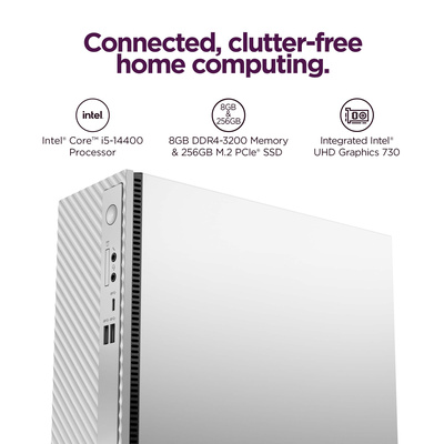 Lenovo - IdeaCentre 3 Desktop - Intel Core i5-14400 - 8GB Memory - 256GB SSD - Cloud Grey
