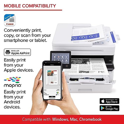 Canon imageCLASS MF462dw - Monochrome, Duplex Wireless Laser Printer, All-in-One with Scanner, Copier, Fax, Home or Office, Auto Document Feeder, Mobile Ready, 3 Year Limited Warranty, 37 PPM, White (imageCLASS MF462dw)