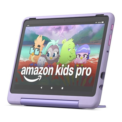 Amazon Fire HD 10 Kids Pro tablet (newest model) ages 6-12. Bright 10.1" HD screen, includes ad-free content, robust parental controls, 13-hr battery and slim case for older kids, 32 GB, Happy Day (Happy Day, Amazon Fire HD 10 Kids Pro (Standalone))