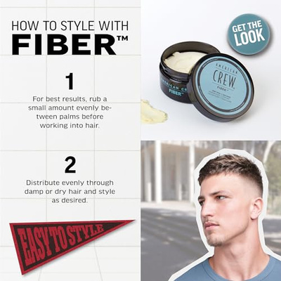 American Crew Men's Hair Fiber, Like Hair Gel with High Hold & Low Shine, 3 oz (3 Ounce (Pack of 1))